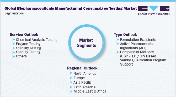 全球生物制药制造耗材测试市场细分