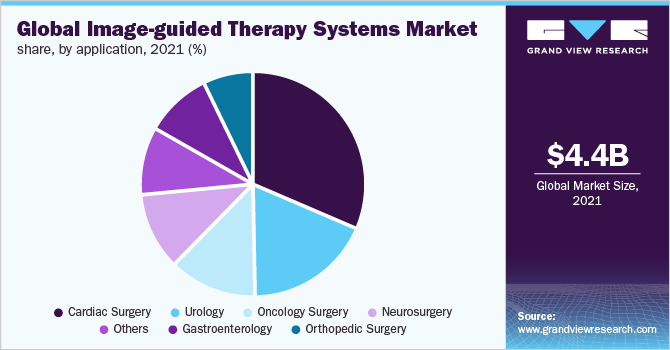 全球图像引导治疗系统市场份额，按应用情况分列，2021年(%)