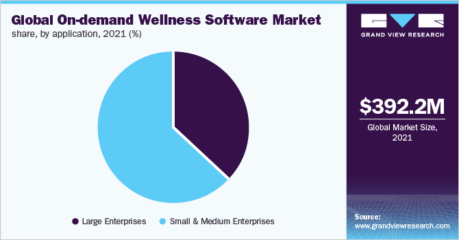 全球按需健康软件市场份额，按应用分列，2021年(%)