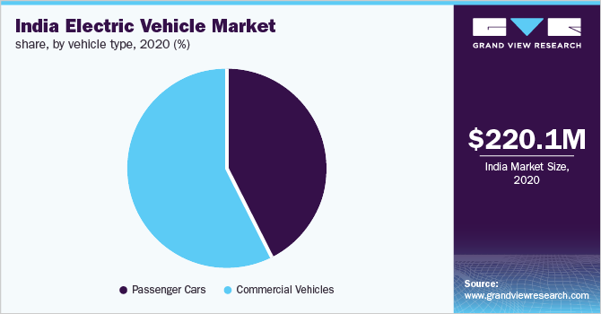 2020年印度电动汽车市场份额，各车型(%)