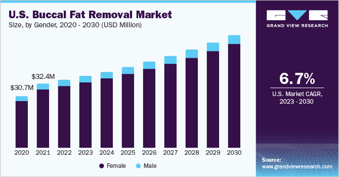 2023 - 2030年美国口腔脂肪去除市场规模乐鱼体育手机网站入口及增长率