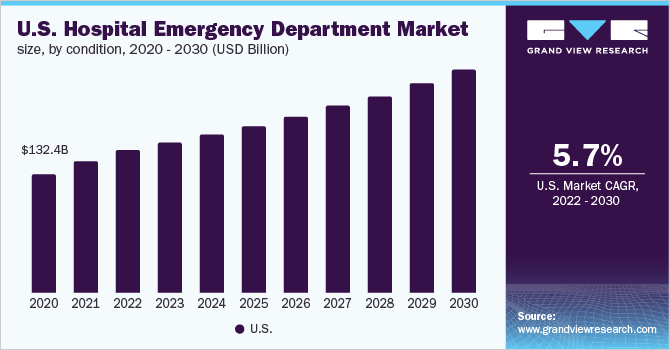 2020 - 2030年美国医院急诊科市场规模(按情况分列)乐鱼体育手机网站入口