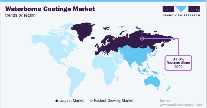 Waterborne Coatings Market Trends by Region 各地区水性涂料市场趋势